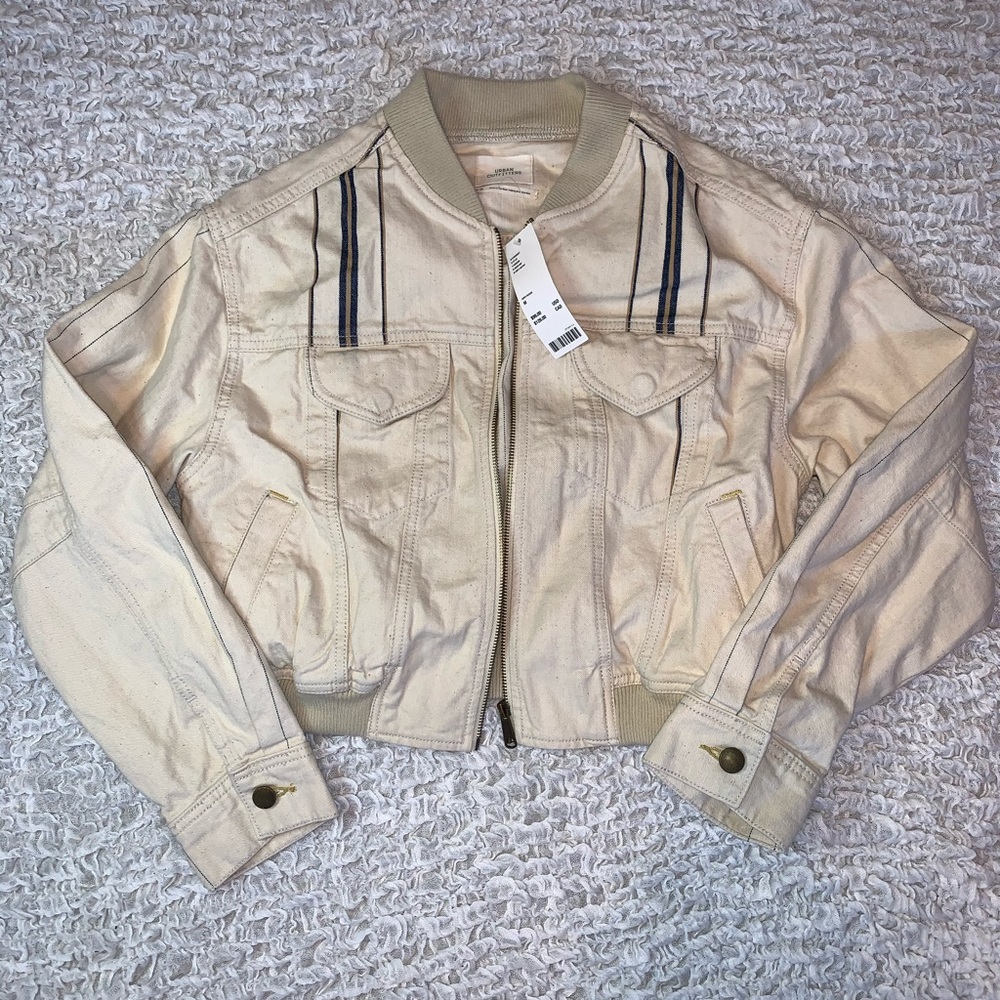 BRAND NEW Cream Bomber Jacket
